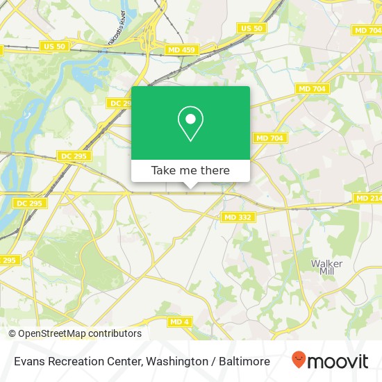 Evans Recreation Center map