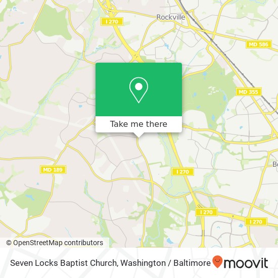 Seven Locks Baptist Church map