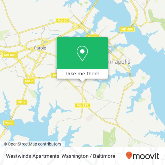 Mapa de Westwinds Apartments
