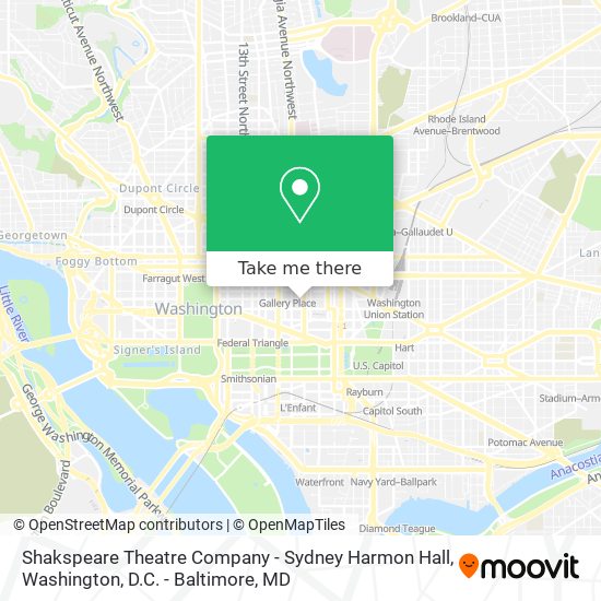 Shakspeare Theatre Company - Sydney Harmon Hall map