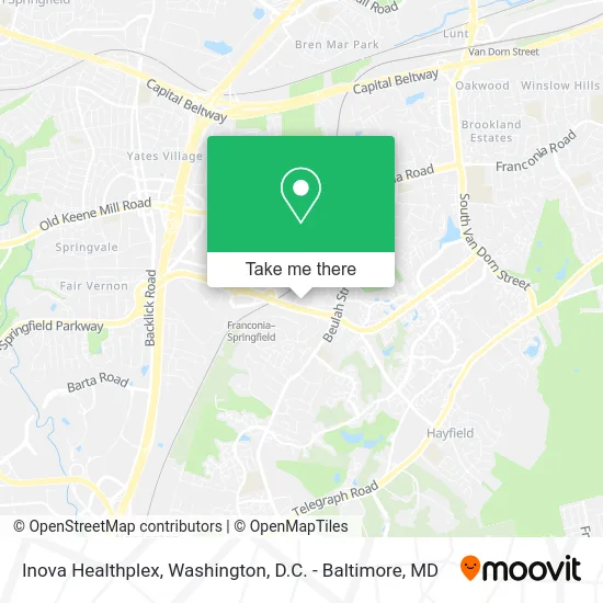 Inova Healthplex map