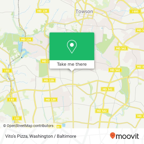 Vito's Pizza map