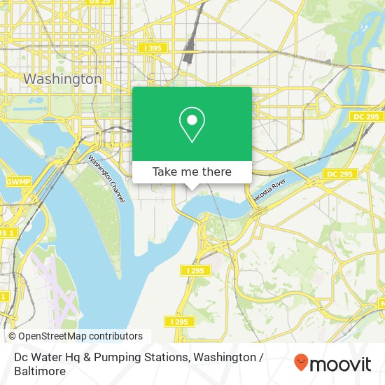 Mapa de Dc Water Hq & Pumping Stations