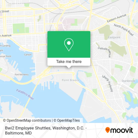 Bwi2 Employee Shuttles map