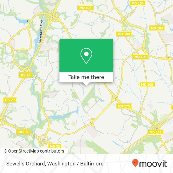 Mapa de Sewells Orchard
