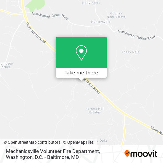 Mechanicsville Volunteer Fire Department map