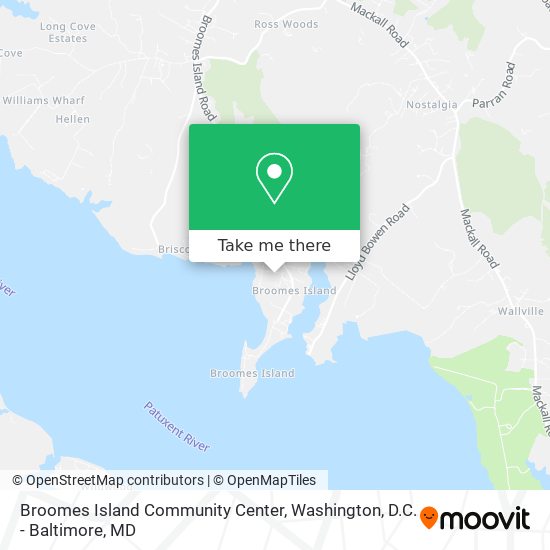 Broomes Island Community Center map