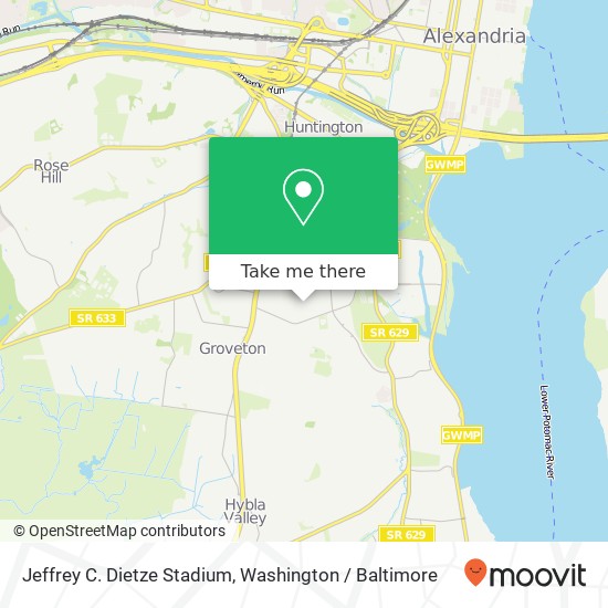 Mapa de Jeffrey C. Dietze Stadium