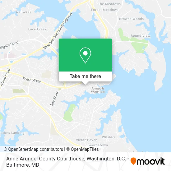 Anne Arundel County Courthouse map