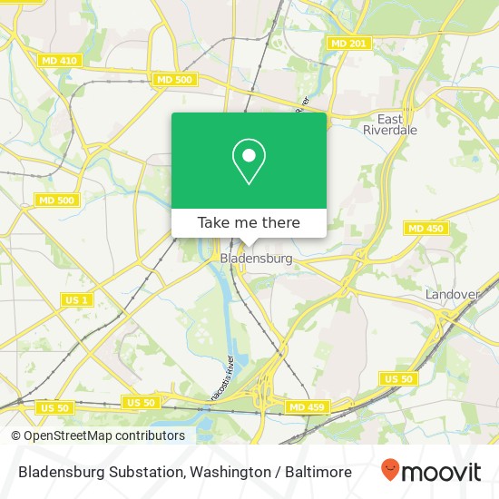 Mapa de Bladensburg Substation