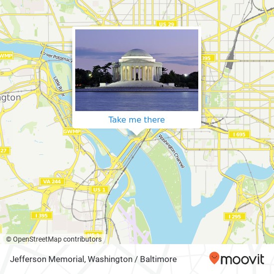 Jefferson Memorial map