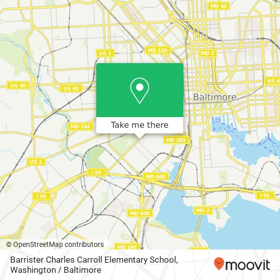 Mapa de Barrister Charles Carroll Elementary School