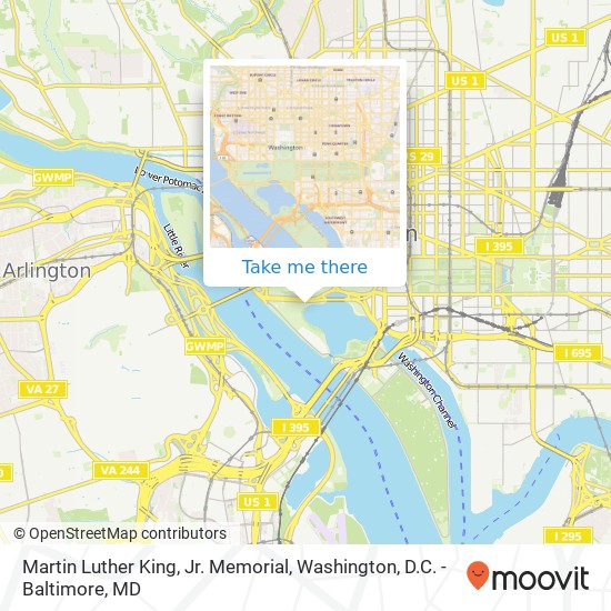 Mapa de Martin Luther King, Jr. Memorial