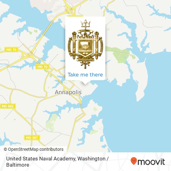 United States Naval Academy map