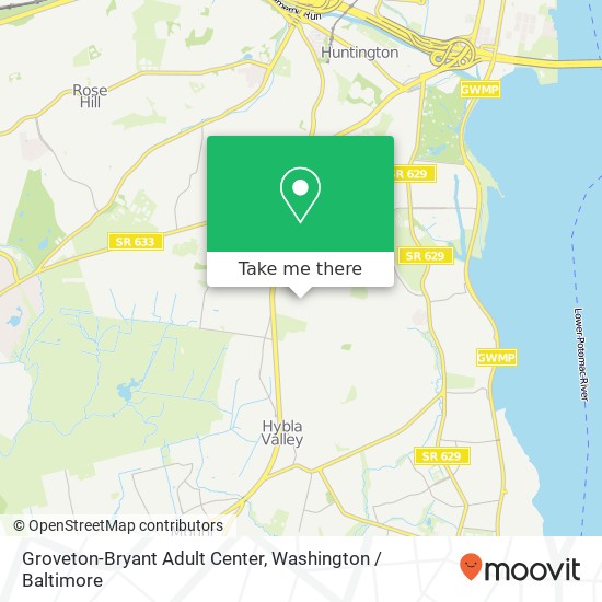 Mapa de Groveton-Bryant Adult Center