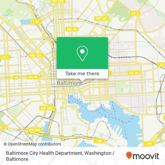 Baltimore City Health Department map