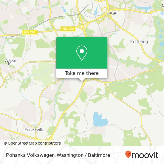 Pohanka Volkswagen map