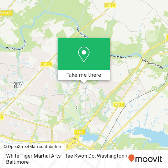 Mapa de White Tiger Martial Arts - Tae Kwon Do