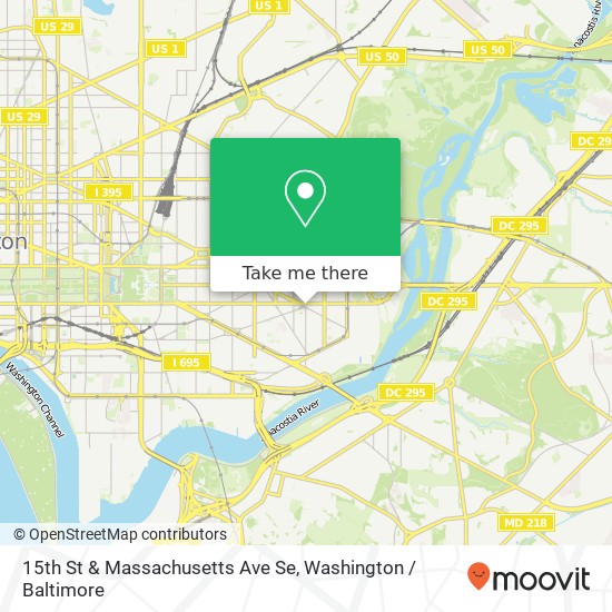 15th St & Massachusetts Ave Se map
