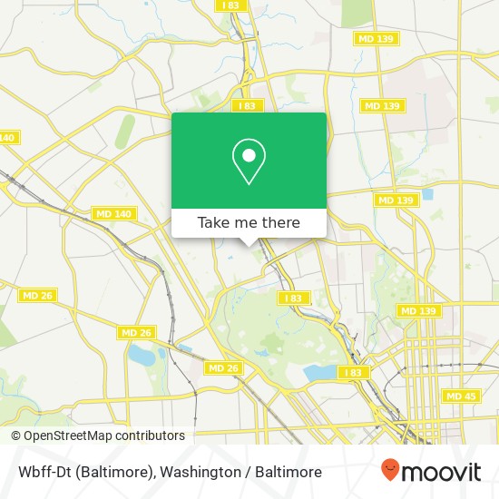 Mapa de Wbff-Dt (Baltimore)