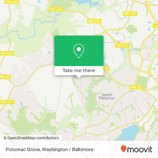 Mapa de Potomac Grove