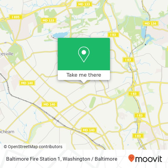 Baltimore Fire Station 1 map