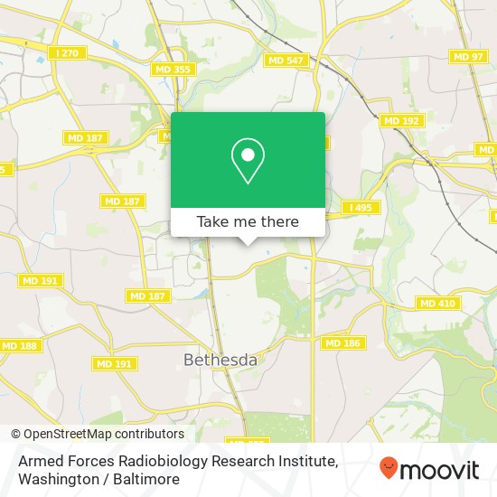 Mapa de Armed Forces Radiobiology Research Institute
