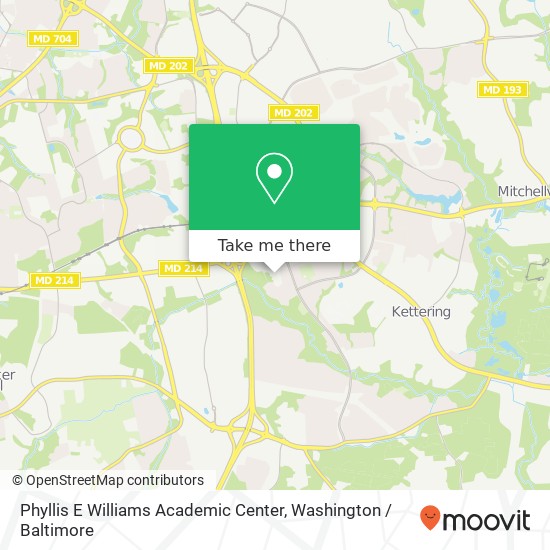 Mapa de Phyllis E Williams Academic Center