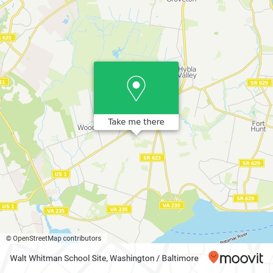 Mapa de Walt Whitman School Site