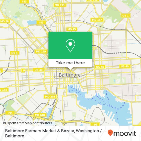 Mapa de Baltimore Farmers Market & Bazaar