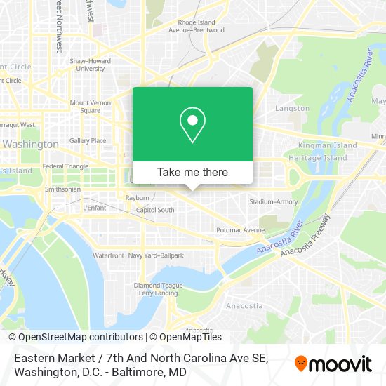 Mapa de Eastern Market / 7th And North Carolina Ave SE