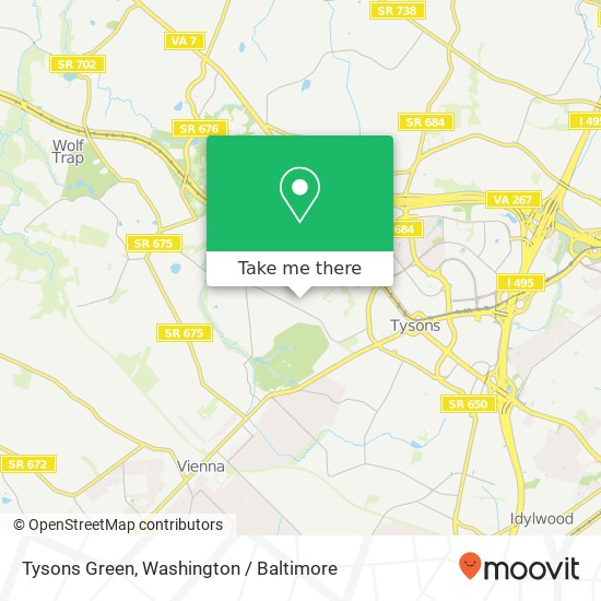 Tysons Green map