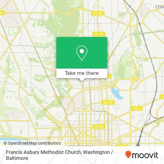 Mapa de Francis Asbury Methodist Church