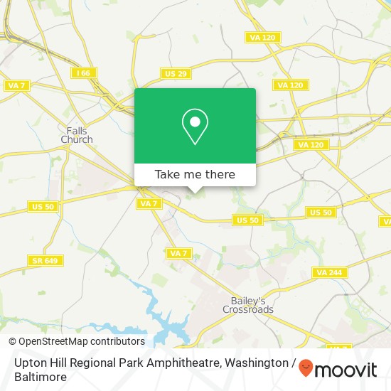 Upton Hill Regional Park Amphitheatre map