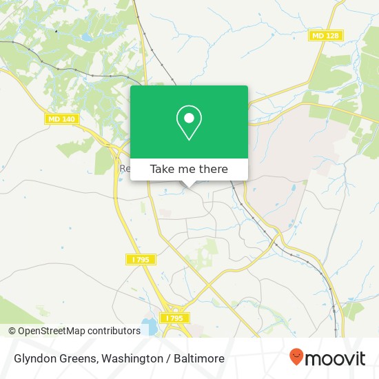 Glyndon Greens map