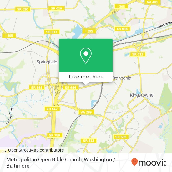 Metropolitan Open Bible Church map