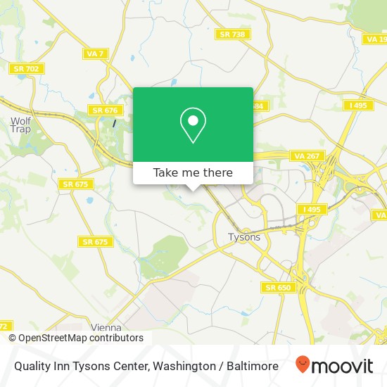 Quality Inn Tysons Center map