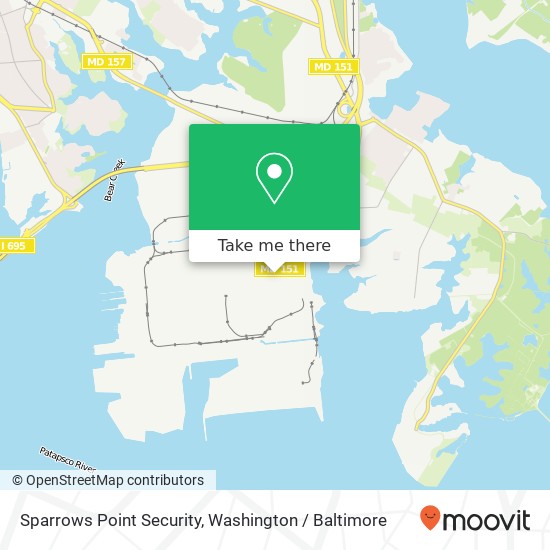 Mapa de Sparrows Point Security