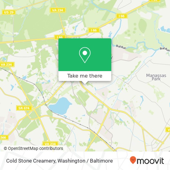 Cold Stone Creamery map