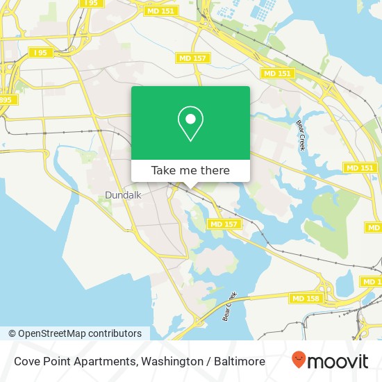 Mapa de Cove Point Apartments