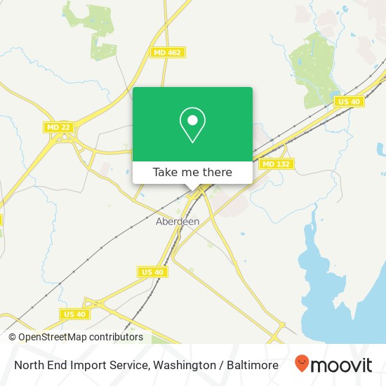 North End Import Service map