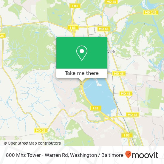 800 Mhz Tower - Warren Rd map