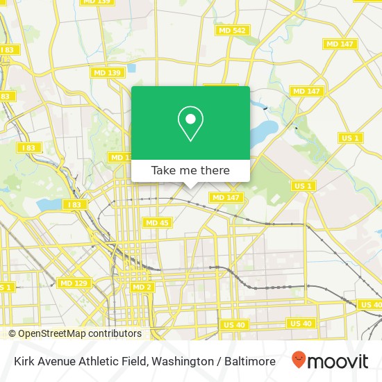 Mapa de Kirk Avenue Athletic Field