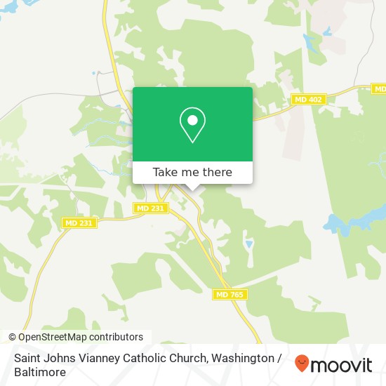 Saint Johns Vianney Catholic Church map