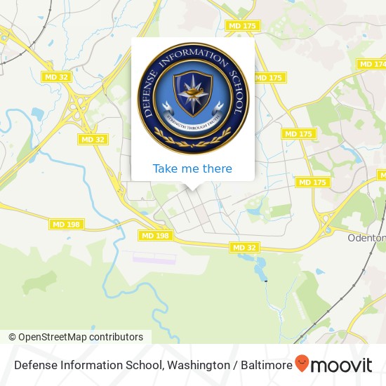 Defense Information School map