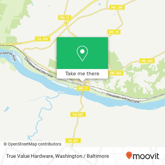 True Value Hardware map