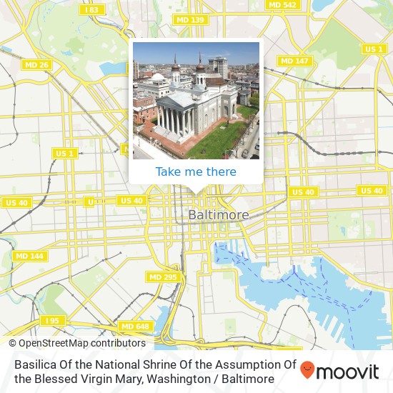 Mapa de Basilica Of the National Shrine Of the Assumption Of the Blessed Virgin Mary