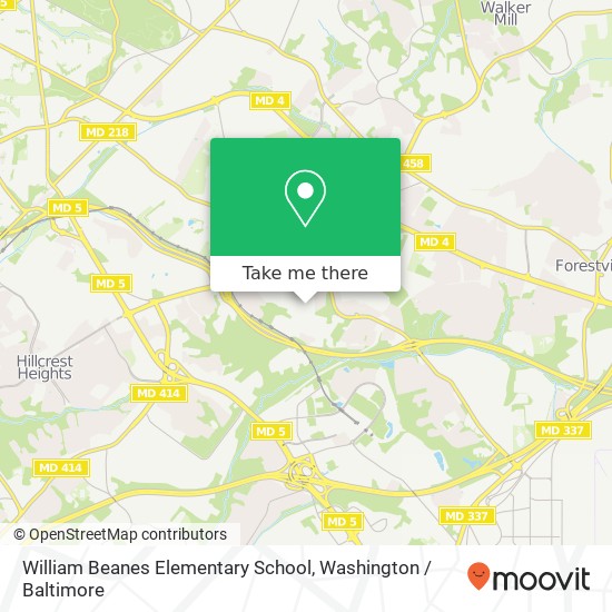 Mapa de William Beanes Elementary School