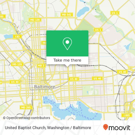 Mapa de United Baptist Church