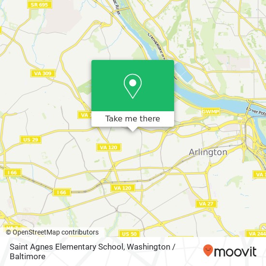 Mapa de Saint Agnes Elementary School